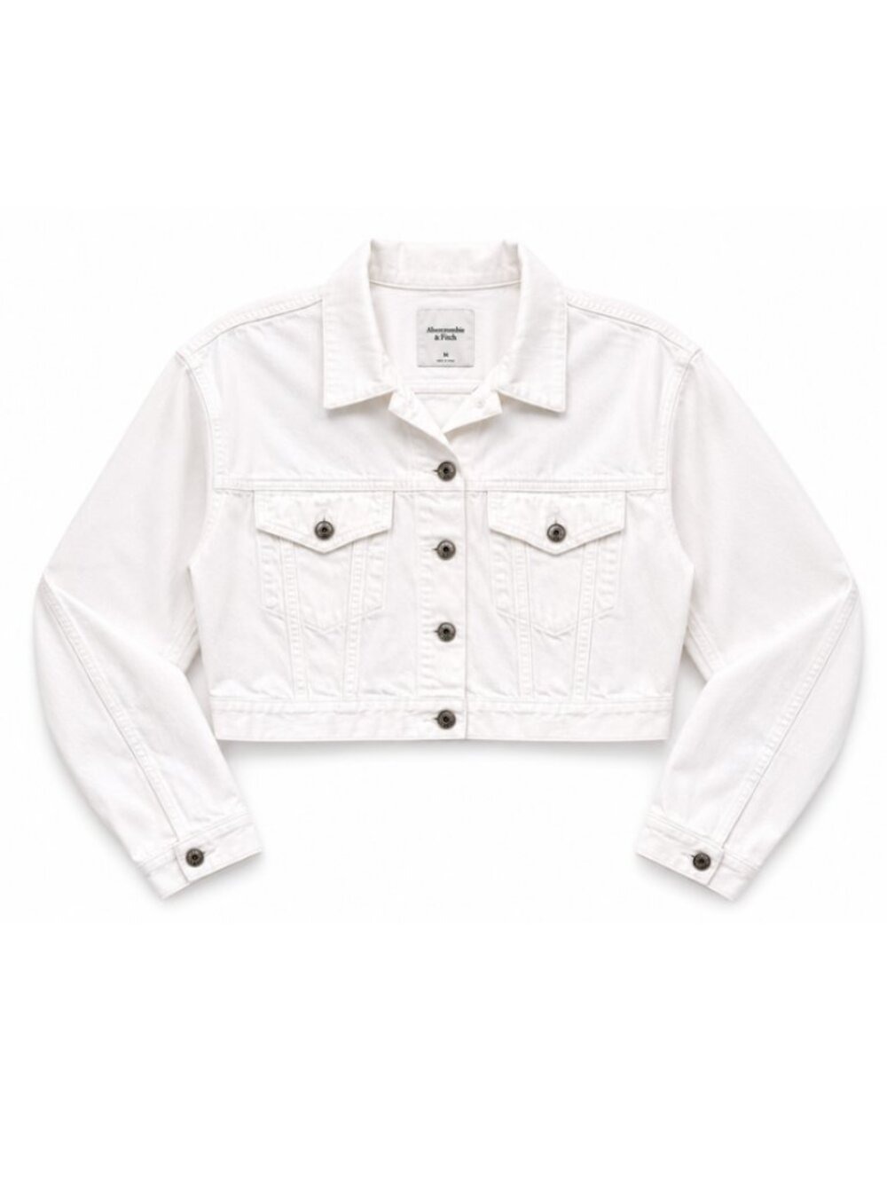 Abercrombie & Fitch White Denim Jacket
